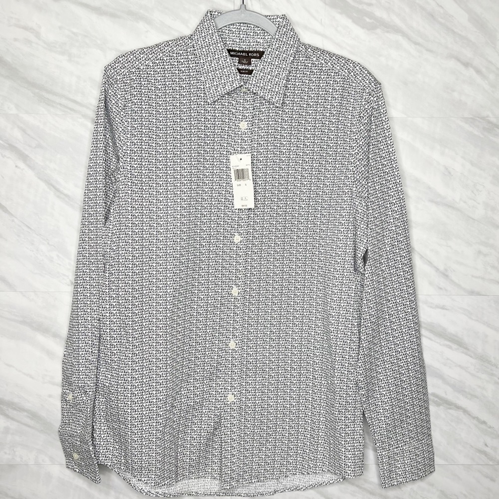 Michael Kors Button up Dress Shirt Slim Fit Small NEW